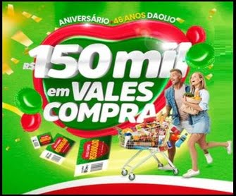 Celebre em grande estilo o aniversário de 46 anos do Daolio Supermercados! Para comemorar esse marco especial, o supermercado está oferecendo uma promoção emocionante. Ao todo, serão distribuídos R$ 150.000 em vales-compra, proporcionando a oportunidade de ganhar prêmios incríveis.
