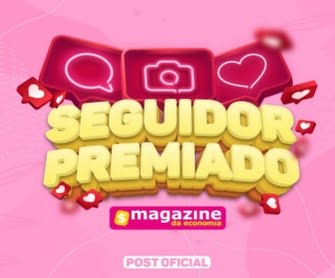 Quer concorrer a vale-compras de 500 reais para gastar nas lojas Magazine da Economia? É fácil! Basta seguir o perfil @magazinedaeconomia no Instagram, curtir e comentar no post oficial da promoção, mencionando três amigos.