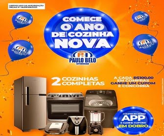 Aproveite a promoção imperdível do Supermercado Paulo Belo e tenha a chance de renovar sua cozinha com um conjunto de eletrodomésticos de alta qualidade. Não perca esta oportunidade de participar e concorrer a prêmios incríveis!