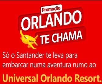 Participe da promoção 'Orlando te Chama Santander Cartões' e tenha a chance de ganhar prêmios incríveis! Ao realizar compras com seu cartão de crédito Santander, a cada 100 reais gastos, você recebe uma chance de concorrer.