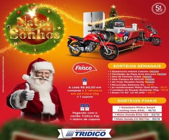 O Supermercado Tridico preparou uma promoção especial de Natal para tornar este fim de ano ainda mais especial! Com a promoção 