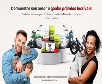 A Promoção Amo Pets 2024, fruto da parceria entre Mogiana Alimentos e Hercosul Alimentos, é uma oportunidade única para os tutores de cães e gatos em todo o Brasil. Até 31/12/2024, ao adquirir produtos das linhas Guabi Natural ou BioFresh e cadastrar-se no site com o código de prescrição veterinária, você concorre a 6 meses de ração grátis adaptada às necessidades do seu pet.