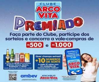 Imersa na efervescência de Pernambuco, a Promoção Clube Premiado Arco Vita 2024 é uma jornada irresistível de vantagens e prêmios. Desbrave essa experiência única, onde cada R$50,00 em produtos participantes se transforma em um número da sorte, abrindo as portas para vales-compras de R$500 e R$1.000.