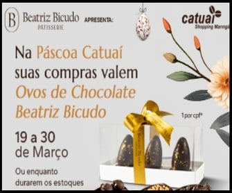 Celebre a Páscoa com o Shopping Catuaí Maringá! Participe da imperdível Promoção Páscoa 2024 e ganhe deliciosos ovos de chocolate. Saiba como garantir o seu brinde exclusivo e adoce ainda mais essa temporada festiva.