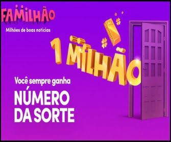 Descubra o universo de oportunidades no FAMILHÃO com Luciano Huck! Concorra mensalmente a um prêmio incrível de 1 milhão de reais, sem a necessidade de compras. Além do emocionante sorteio, sua participação mensal de vinte reais oferece benefícios imediatos, como cupons de desconto exclusivos em aplicativos de mobilidade, delivery e créditos para o celular. Visite o SITE e faça parte deste emocionante programa que pode transformar seus sonhos em realidade!