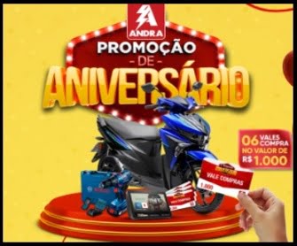 Celebre o aniversário da Loja Andra com a Promoção Aniversário Andra 2024 e concorra a prêmios incríveis! Desde cartões pré-pagos até uma scooter Yamaha, suas compras podem render grandes recompensas. Saiba como participar e aumente suas chances de ganhar.