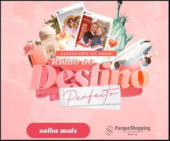 Participe da promoção do Parque Shopping Maia e concorra a vales viagem CVC de R$20.000,00 cada! Renove seu guarda-roupa e ganhe a chance de embarcar em uma aventura dos sonhos. Saiba mais!