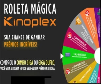 A Promoção Kinoplex Roleta Mágica está de volta para transformar suas idas ao cinema em momentos ainda mais emocionantes! Durante o período da promoção, que vai de 18 de abril a 22 de maio de 2024, em cinemas Kinoplex selecionados, você terá a oportunidade de participar ao adquirir o Combo da Família Giga.