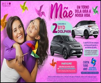 A campanha de Dia das Mães 2024 do Shopping Interlagos está oferecendo uma oportunidade emocionante para os clientes ganharem dois carros elétricos BYD Dolphin EV. Com um valor de compra mínimo de R$ 250,00 em lojas participantes, os clientes podem concorrer a esses prêmios incríveis. Não perca a chance de presentear sua mãe com um carro novo enquanto participa de uma promoção empolgante!