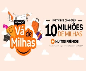 Participe da Promoção Smiles Vá de Milhas 2024 e concorra a prêmios incríveis! Resgate suas milhas ou compre passagens durante o período promocional e ganhe números da sorte para concorrer a 1 milhão de milhas Smiles, pacotes de viagem, passagens aéreas e malas de bordo personalizadas. Não perca essa oportunidade de transformar suas milhas em experiências inesquecíveis!