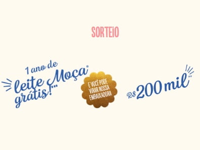 Participe da incrível Promoção Leite Moça 2024 da Nestlé e concorra a prêmios imperdíveis! Adquira três produtos Moça participantes, cadastre seu cupom fiscal no site oficial e garanta sua chance de ganhar. Com prêmios instantâneos e sorteios, incluindo um ano de leite Moça grátis e um prêmio em dinheiro de R$200.000,00, essa é sua oportunidade de brilhar. Não perca tempo, a promoção é válida apenas por tempo limitado!