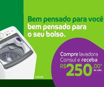 Surpreenda sua mãe com uma lavadora Consul neste Dia das Mães e receba R$250 de volta! A promoção exclusiva oferece um cashback imperdível na compra de uma lavadora de roupas Consul Modelo CWH15AB. Garanta já o presente perfeito e economize neste Dia das Mães!