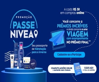 Em 2024, a Promoção Passe Nívea está oferecendo uma incrível oportunidade para seus consumidores. Ao adquirir produtos da marca Nívea, você pode concorrer a prêmios instantâneos, malas recheadas de produtos Nívea em sorteios semanais, e até mesmo a uma viagem incrível no sorteio final. Descubra aqui todos os detalhes sobre como participar, cadastrar-se e os prêmios que você pode ganhar.