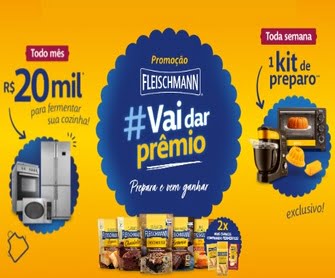 A Promoção Vai Dar Prêmio Fleischmann/2024 oferece a oportunidade de concorrer a prêmios incríveis ao adquirir produtos das marcas Fleischmann e Fleischmann Gran Finale. Para participar, basta comprar os produtos, cadastrar o cupom fiscal no site da promoção e torcer para ser um dos contemplados. Os prêmios incluem kits semanais com itens para a cozinha e certificados de ouro no valor de R$20.000,00 nos sorteios mensais. A promoção é válida para pessoas físicas maiores de 18 anos residentes no Brasil, no período de 03/06/2024 a 16/08/2024.