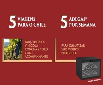 A vinícola Concha y Toro está oferecendo uma chance única para os amantes de vinho com a sua Promoção Destino Reservado. Ao participar, você pode ganhar uma viagem inesquecível para o Chile, visitando os renomados vinhedos da Concha y Toro, além de concorrer a adegas climatizadas para manter seus vinhos favoritos nas melhores condições.