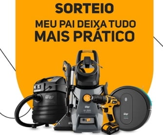 A WAP está comemorando o Dia dos Pais com um sorteio exclusivo que promete transformar o dia a dia do seu pai em uma experiência ainda mais prática e prazerosa. Este ano, você tem a chance de ganhar um kit completo que inclui produtos de alta tecnologia, ideais para facilitar as tarefas do dia a dia. Estamos falando de uma parafusadeira e furadeira de impacto WAP BPF12k3, perfeita para os projetos DIY do seu pai, uma lavadora de alta pressão WL 2660 Turbo que torna a limpeza externa muito mais eficiente, uma extratora WAP Carpet Cleaner ECO para manter carpetes e estofados impecáveis, e um robô aspirador W400, que cuida da limpeza da casa sem nenhum esforço!