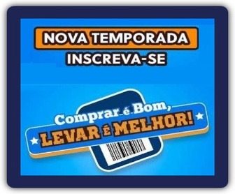 Imagem promocional da campanha “Comprar é Bom, Levar é Melhor” do Domingo Legal, destacando a parceria com a Havan. A imagem mostra participantes correndo em uma loja da Havan, com o apresentador Celso Portiolli em destaque, cercado por diversos produtos eletrônicos e eletrodomésticos.