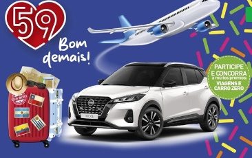 Imagem promocional do aniversário do Calvo Atacadista 2024, destacando prêmios como viagens internacionais e um carro 0km para os participantes