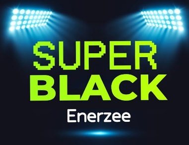 Banner promocional da Super Black Enerzee, destacando o sorteio de um carro elétrico BYD Dolphin Mini 0km. O design inclui imagens do veículo, logotipo da Enerzee e informações sobre a promoção, válida de 21/11/2024 a 31/12/2024.