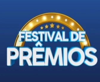 Imagem promocional do Festival de Prêmios RedeTV!, destacando os prêmios disponíveis para os participantes, como smartphones, videogames, e vales-compras.