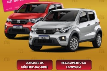 Imagem promocional da campanha Natal Surpreendente Marisa 2024, apresentando destaque para os prêmios principais: 1.000 vales-compras de R$150 e dois carros Fiat Mobi 0KM. A imagem inclui elementos natalinos como luzes, presentes e um carro estilizado ao lado de informações da promoção e o site oficial para participação.