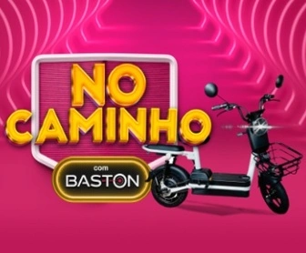 Imagem ilustrativa de uma promoção de prêmios, com destaque para scooters elétricas AS140 como prêmios principais. A imagem visa atrair participantes para a promoção Fikbella Cosméticos Baston, destacando a oportunidade de ganhar scooters elétricas com compras em produtos de perfumaria.