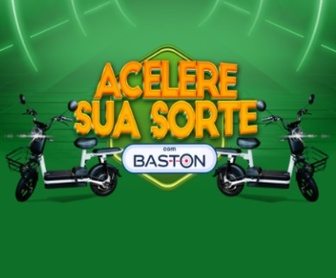 Imagem ilustrando a promoção do Irani Supermercado, onde os participantes concorrem a motos elétricas. A imagem mostra o logo do supermercado e uma moto elétrica moderna em destaque.