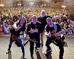 Imagem promovendo os shows da Banda Catedral em fevereiro de 2025, destacando a agenda de apresentações em Maceió (AL) e Recife (PE). A imagem inclui informações sobre os locais, horários e preços dos ingressos para os fãs que desejam acompanhar as apresentações ao vivo.