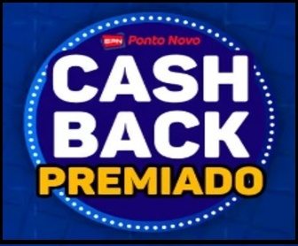 Imagem promocional do Cashback Premiado Ponto Novo, destacando os vales-compra de R$ 100,00 que os clientes podem ganhar ao realizar compras nas lojas Ponto Novo. A promoção acontece até 1º de maio de 2025, válida para as lojas de Mogi Guaçu, Mogi Mirim e Espírito Santo do Pinhal, no interior de São Paulo.