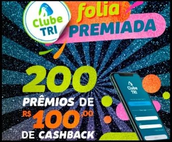 Imagem promocional da Folia Premiada do Clube TRI do TriMais Supermercados 2025, destacando a chance de ganhar vales-compra no valor total de R$ 20 mil para clientes cadastrados no programa de fidelidade.