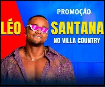 Banner promocional da Metropolitana FM anunciando o sorteio de 10 pares de ingressos para o show de Léo Santana no Villa Country, que acontece em 18 de fevereiro de 2025. A imagem destaca a oportunidade de participação gratuita, com instruções para inscrição no sorteio.