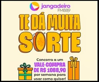 Imagem promocional da Promoção Jangadeiro FM 2025, destacando a chance de ganhar cartões de crédito Pluxee Elo no valor de R$ 1.088,90 cada. A arte inclui informações sobre como participar, prazos e meios de cadastro, incentivando a audiência a se inscrever.