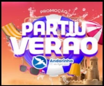 Banner promocional da Promoção Andorinha 2025 destacando prêmios instantâneos, como vales-compra, eletrodomésticos e itens de lazer, com informações sobre participação e período da campanha.