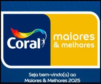 Imagem ilustrativa da Promoção Coral 2025, com destaque para os prêmios oferecidos, como vouchers de R$20, R$500 e R$1.000, e a participação exclusiva de vendedores e gerentes de lojas no Programa Maiores & Melhores.