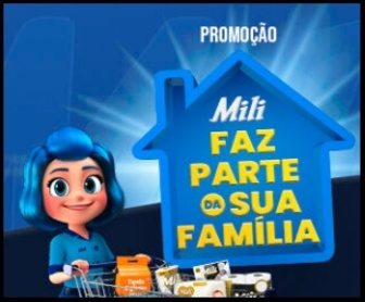 Imagem promocional da Mili, destacando os prêmios da promoção “Mili 2025: Surpreenda-se com Prêmios Instantâneos e Carros 0km”, incluindo cartões de premiação, prêmios diários e dois carros Hyundai HB20 Comfort Plus 0km. A imagem ilustra a possibilidade de ganhar prêmios instantâneos e sorteios, com informações sobre a mecânica de participação.