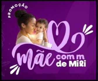 Imagem promocional do concurso “Mãe com M de Mili”, mostrando mãe sorridente segurando bebê no colo, ao lado de produtos Mili como fraldas, toalhas umedecidas, absorventes e ecobag; inclui chamada para participação no Instagram com a hashtag #maecommdemili.