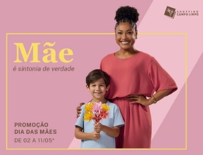 Imagem promocional do Shopping Campo Limpo destacando a campanha de maio com brindes da Lindt e sorteio de um carro HB20 zero km para clientes que cadastrarem notas fiscais no app.