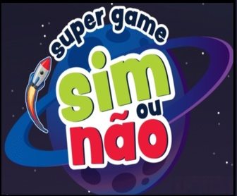 Banner da promoção Super Game Sim ou Não do Supermarket e SBT 2025, destacando prêmios como eletrodomésticos, eletrônicos e vouchers, com chamada para participar comprando a partir de R$100 nas lojas participantes do Rio de Janeiro.