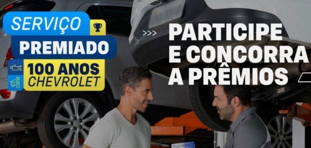 A Promoção Chevrolet Serviço Premiado 2025 permite que clientes ganhem prêmios instantâneos ao realizar serviços como troca de óleo, revisão e alinhamento nas concessionárias Chevrolet. A cada R$ 299 gastos, você ganha uma chance de girar a roleta virtual e concorrer a vouchers de até R$ 300. Participe entre 22 de agosto e 30 de novembro de 2025, cadastre suas notas até 02 de dezembro e use suas chances até 09 de dezembro.