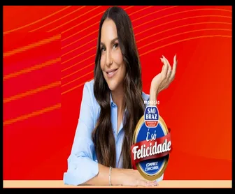 Banner da Promoção São Braz é Só Felicidade 2025 com a cantora Ivete Sangalo, destacando apartamento, carro 0 km, viagens e prêmios em dinheiro.
