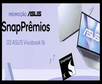 Promoção SnapPrêmios ASUS 2025 – Participe grátis e concorra a 2 notebooks Asus Vivobook 16