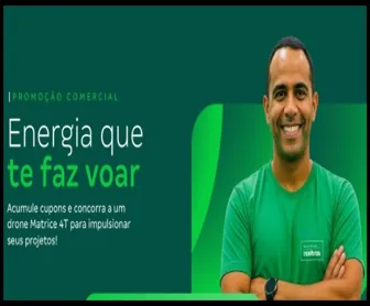 Promoção Intelbras Energia que te faz voar – acumule cupons e concorra a um drone Matrice 4T para impulsionar seus projetos.