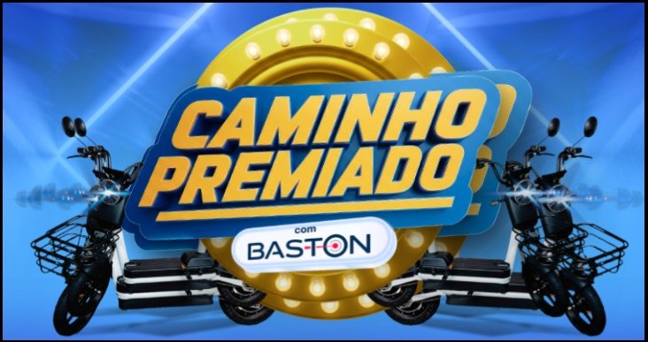 Participe da promoção Caminho Premiado Baston em parceria com o Supermercado Jacomar. Compre produtos das marcas ABOVE®, PURO AR®, SUPER DOM e PROINSET® no valor mínimo de R$15 em uma única compra, cadastre seu cupom fiscal no site da promoção e concorra a 10 scooters elétricas AS1401 no Paraná. Promoção válida de 29/09/2025 a 19/12/2025. Não perca esta oportunidade de transformar suas compras em prêmios incríveis!