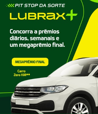 Promoção Pit Stop da Sorte Lubrax+: Concorra a um carro 0km, iPhones e vales-combustível até novembro!