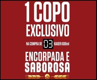 Promoção Compre e Ganhe Kaiser 2025 – Na compra de 3 cervejas Kaiser 600ml, consumidores de MG, RS e SC ganham um copo exclusivo na hora.