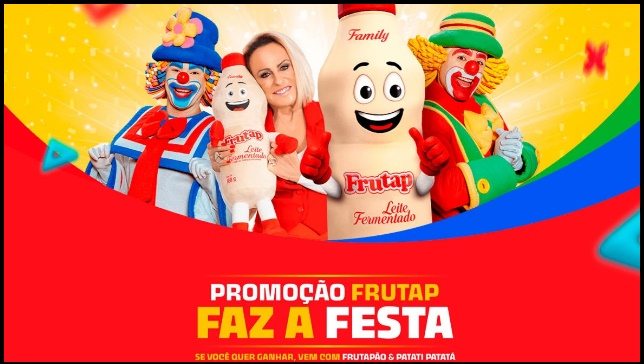 A Promoção Frutap Faz a Festa 2025 chegou para transformar suas compras em diversão e prêmios! Cadastre suas notas fiscais, concorra a prêmios instantâneos e viva momentos mágicos com Patati Patatá.