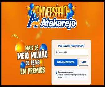 Aniversário Atakarejo 2025 com mais de meio milhão de reais em prêmios para clientes da Bahia e Sergipe.
