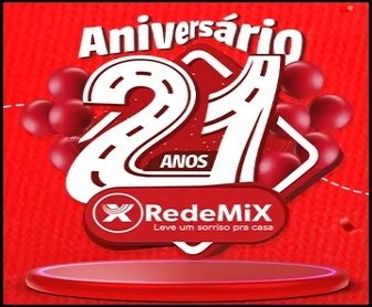 Promoção Aniversário RedeMix 21 Anos com destaque para o carro elétrico BYD Dolphin Mini 0KM, válido até 25/11/2025.