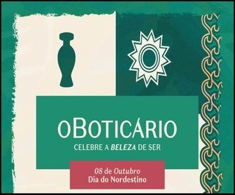 Brinde gratuito O Boticário Dia do Nordestino 2025 – pin exclusivo esmaltado, disponível até 31/10/2025 nas lojas participantes.