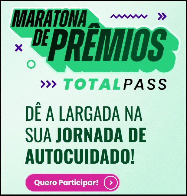 Participe da Maratona de Prêmios TotalPass e concorra a iPhones 17 e 1 ano de academia grátis. Inscreva-se até 21/11/2025 no site oficial.